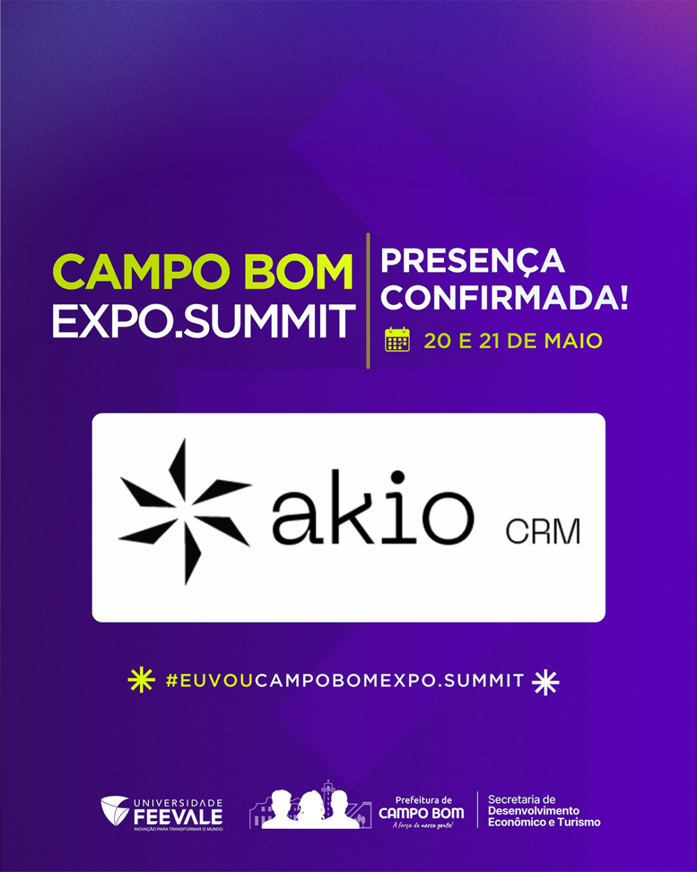 Akio CRM no Expo.Summit 2026 Campo Bom